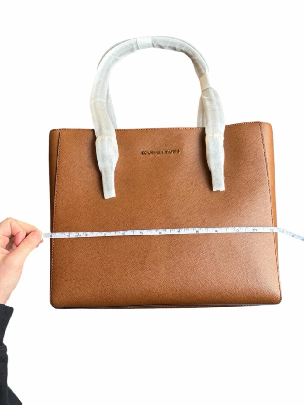 Michael Kors Jet Set Travel Medium Top Zip Tote Brown Gold MK Shoulder Bag NWT
